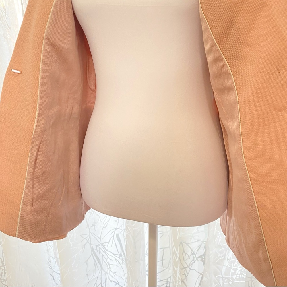 STELLA MCCARTNEY PINK WOOL SINGLE BUTTON BLAZER JACKET - Picture 8 of 13